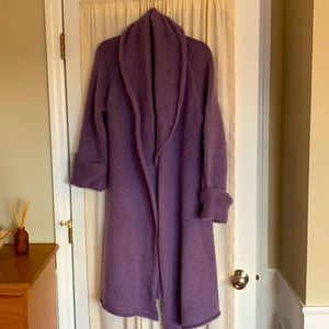 Long cardigan wrap sweater